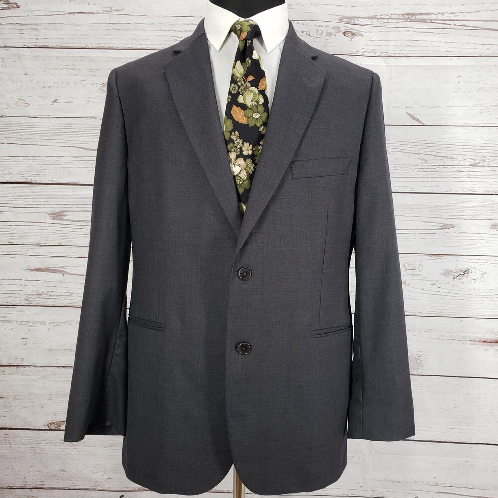 Brooks Brothers Men's Charcoal Black Madison Wool Sportscoat Blazer 42R